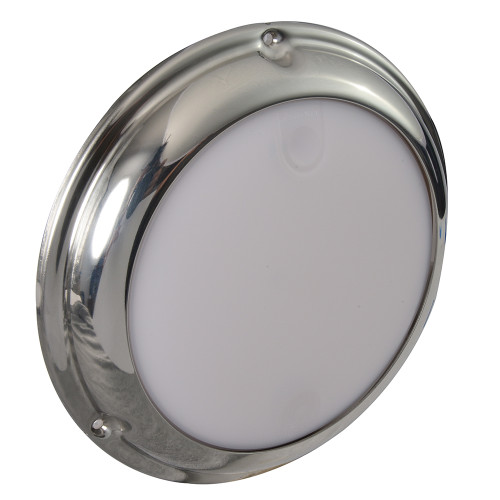 Lumitec TouchDome LED Dome Light, Touch Control, Two-Color, Dimmable, 10-30V, IP67, Stainless Steel