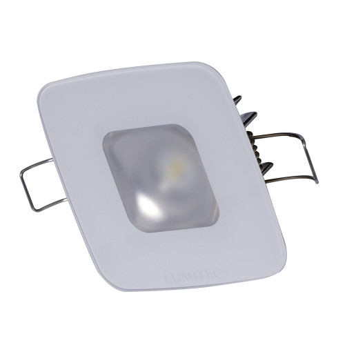 Lumitec Square Mirage LED Down Light, 10-30V, IP67, 2 in Cutout, Flush Mount