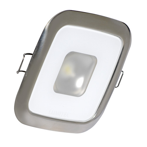 Lumitec Square Mirage LED Down Light, 10-30V, IP67, 2 in Cutout, Flush Mount