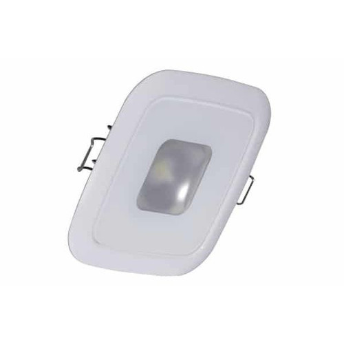 Lumitec Square Mirage LED Down Light, 10-30V, IP67, 2 in Cutout, Flush Mount