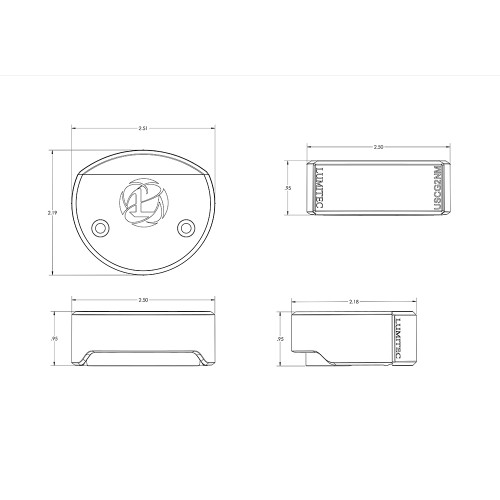 Lumitec Surface Mount Composite Navigation Light, LED, USCG 2NM Rated, 10-30V, IP67