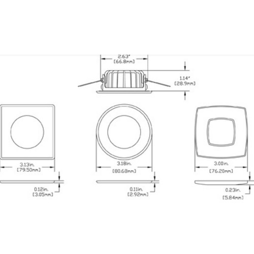Imtra - Ventura-RS PowerLED Downlight - 10-30VDC, 4.7W, Brushed Stainless Steel, Warm White (ILIM30472)
