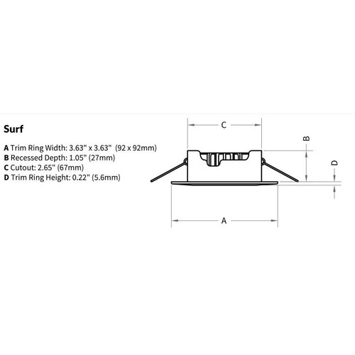 Imtra - Surf PowerLED Downlight - 10-40VDC, Chrome Plated, 4.7W, IP65