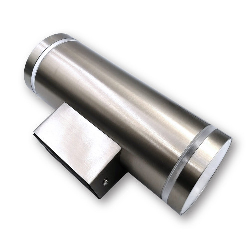 Mega LED - Amalfi Outdoor Wall Light - For 2 x MR16 or 2 x GU10 LED Bulbs, Stainless Steel Housing - Apollo Lighting Mega LED - Amalfi Outdoor Wall Light - For 2 x MR16 or 2 x GU10 LED Bulbs, Stainless Steel Housing - Apollo Lighting