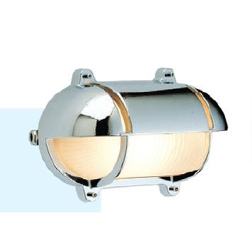 Mega LED - Docking Light - Wall Type, Nautical Style Light, From Polish Brass, For E26/E27 (G45) Bulbs, IP54 (30111)