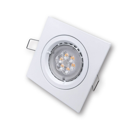 Mega LED - Tinos Downlight Fixture - Aluminum Alloy, For MR16/GU10 LED Bulbs, White Finish (TINOS-W)