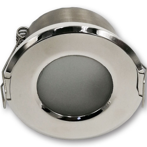 Mega LED - Downlight Fixture - Stainless Steel 316, Frosted Glass, For MR16 or GU10 Bulbs, Inox Finish (SIFNOS-X)