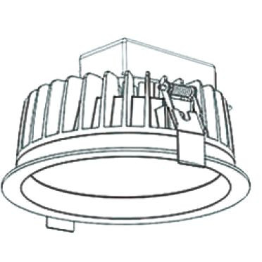 Mega LED - LED Downlight - 15W, Samsung LED, 15W, 1200 Lumens, Beam Angle 90°, 220-240V AC (30130)