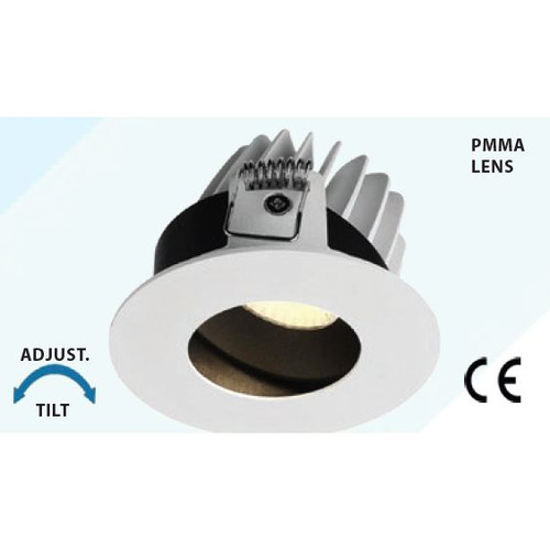 Mega LED - LED Downlight - 10W, Adjustable Tilt, 550Lm, 2700K, Beam Angle 30°, Voltage 120V AC (30506)