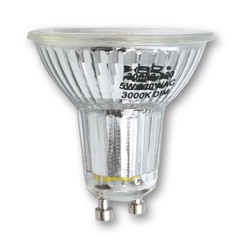 Mega LED - LED Replacement Bulb - GU10 Type, 5.0 Watt, 500 Lumens, 120V AC, Beam Angle 38º, 3000K (30082-2-120)
