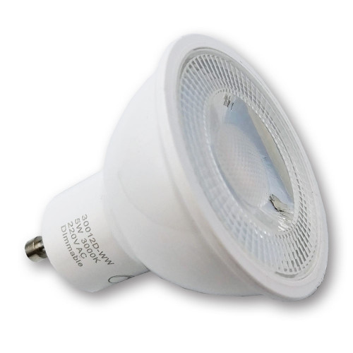 Mega LED - LED Replacement Bulb - GU10 Type, 5.0 Watt, 540 Lumens, 220V AC, Beam Angle 35º, 3000K (30012D-WW)