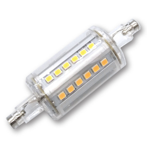 Mega LED - LED Replacement Bulb - R7S Type, 5 Watt, 500 Lumens, 85-265V AC, Beam Angle 360°, 3000K (30859)
