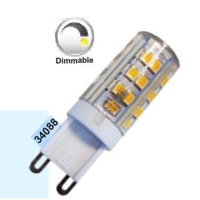 Mega LED - LED Replacement Bulb - G9 Type, 3.0 Watt, 300 Lumens, 220V AC, Beam Angle 360°, 3000K (34088)