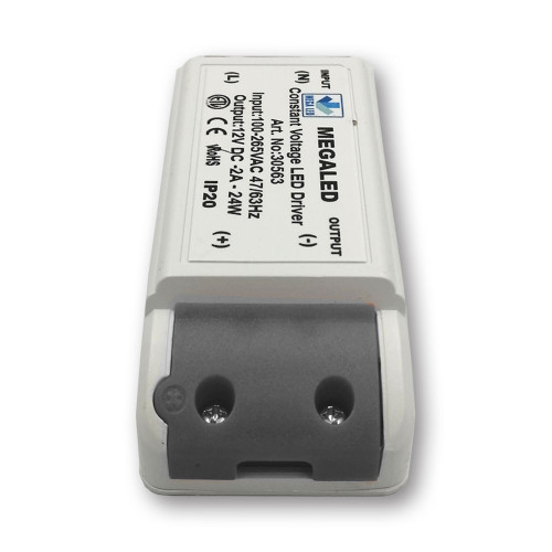 Mega LED - Driver Power Supply - 100-265VAC, 12V DC, 2A, 24W (30563)