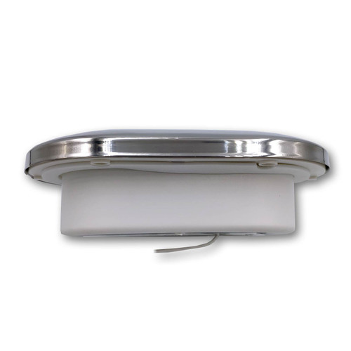 Mega LED - Lesvos LED Courtesy Light - For G4 LED Bulb, Mirror Polished Stainless Steel Bezel, PC Lens
