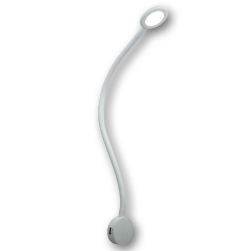 Mega LED - Volos LED Reading Light - 2.1 Watt, Dual USB Port, Flexible Goosneck