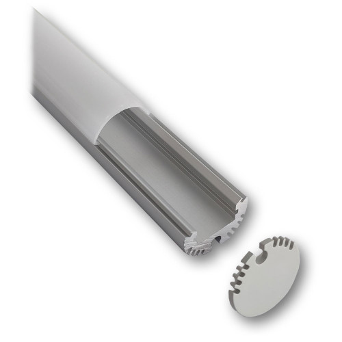 Mega LED - Aluminum Profile - Round Linear, Standard Length 2 Meters (30224)