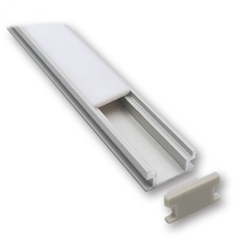 Mega LED - Aluminum Profile - Slim Recessed, Ideal For Floors, Length 2 Meters (30212)