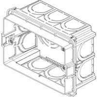 Vimar 3-Module Flush Mounting Box, Masonry Walls, Glow Wire 960C