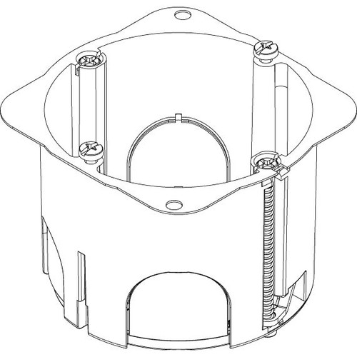 Vimar Round Hollow-Wall Flush-Mount Box, 68 mm Cutout, Light Blue