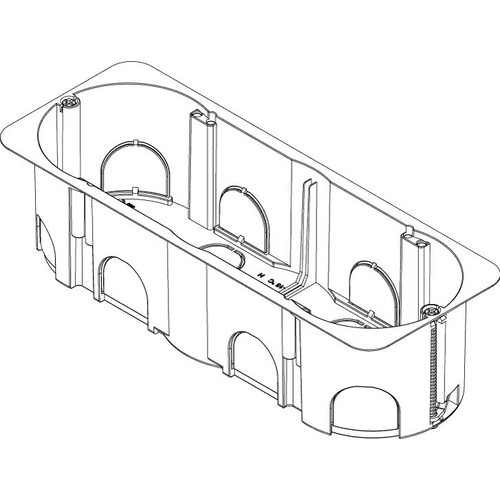Vimar Hollow-Wall Flush-Mount Box, 6/7-Module, 68 mm Cutout, GW 850°C - Apollo Lighting
