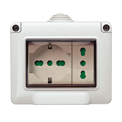 Vimar IP55 3-Module Surface Enclosure, For Eikon Arké Plana, 3pk - Apollo Lighting