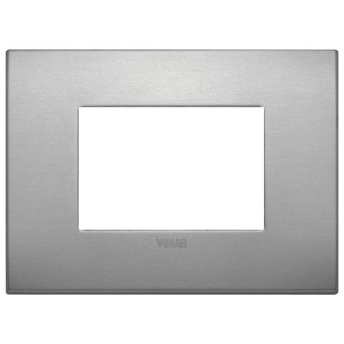 Vimar - Arké 19653 Classic Cover Plate - 3 Module, Metal - Apollo Lighting