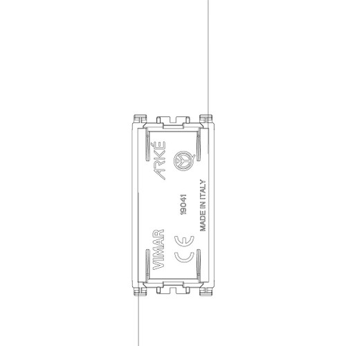 Vimar Arké Blank Module, 1 Module, Flush Mount, Plastic