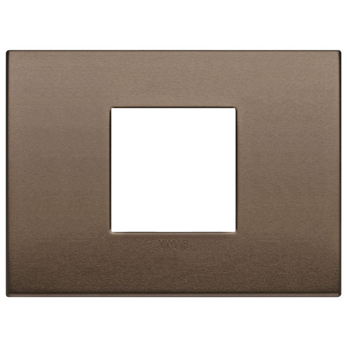 Vimar - Arké 19652 Classic Cover Plate - 2 Central Module, Metal - Apollo Lighting