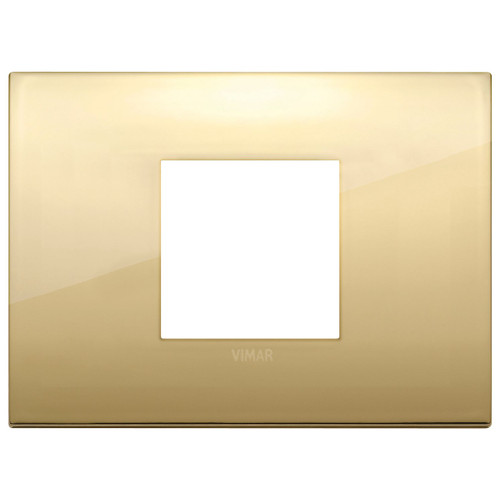 Vimar - Arké 19652 Classic Cover Plate - 2 Central Module, Metal - Apollo Lighting