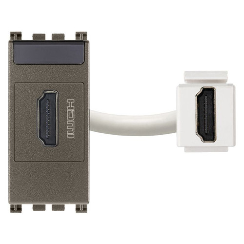 Vimar Arké HDMI 2.1b Outlet, IP20, Keystone Fixing, Flush Mount