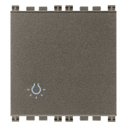 Vimar Arké Push Button, 1P NO, 10A 250V, Lightable, IP40