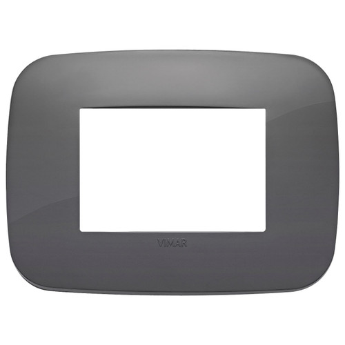 Vimar Arké 19683 Round 3-Module Cover Plate, Technopolymer