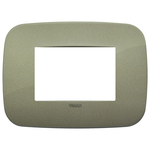 Vimar Arké 19683 Round 3-Module Cover Plate, Technopolymer