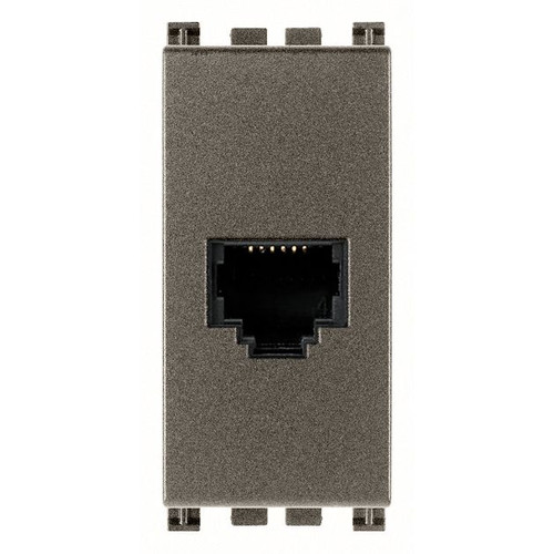 Vimar Arké RJ12 Phone Jack, 6-Position 6-Conductor, Screw Terminals