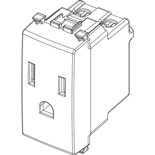 Vimar Arké SICURY Socket Outlet, 2P+E, 15A, 127V, American and Saudi Arabian Standards