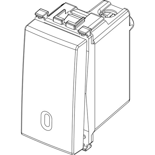 Vimar Arké 1-Way Switch, 1P 16AX 250V, Lightable, Replaceable Button