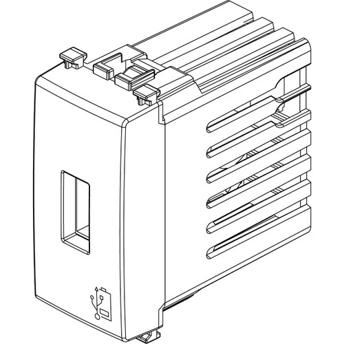 Vimar Arké USB Charging Outlet, 120-240V AC, 1 Module