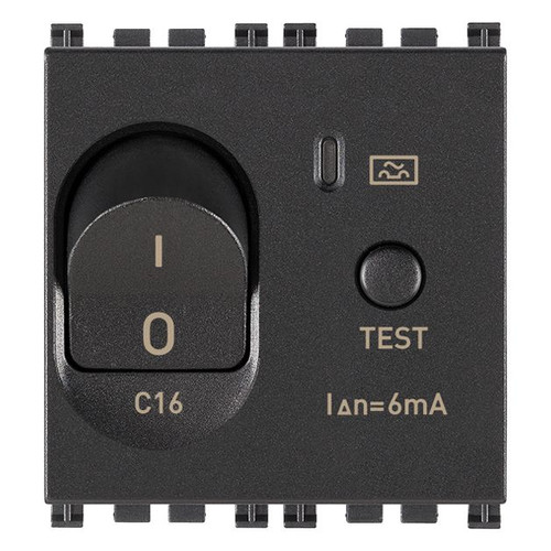 Vimar Arké RCBO, 1P+N, 120-230V, 50/60 Hz, 2 Modules, IP40