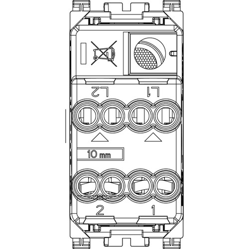 Vimar - Arké 19015 1-Way Rocker Button - 2P 16 AX 250 V, Lightable, Replaceable Button, IP40, Plastic - Apollo Lighting