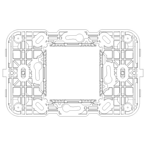 Vimar Arké 2-Central-Module Mounting Frame With Screws, For 60 mm or 56x56 mm Mounting Boxes