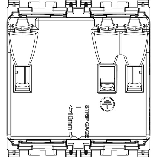 Vimar Arké SICURY Multistandard Socket Outlet, 2P+E, 13A, 250V, 2 Modules