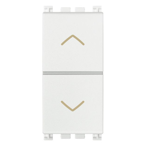 Vimar Arké Two-Button 2-Way Switch, 2P, 10AX 250V, 6 Terminals, Directional Arrows, Central OFF Position - Apollo Lighting