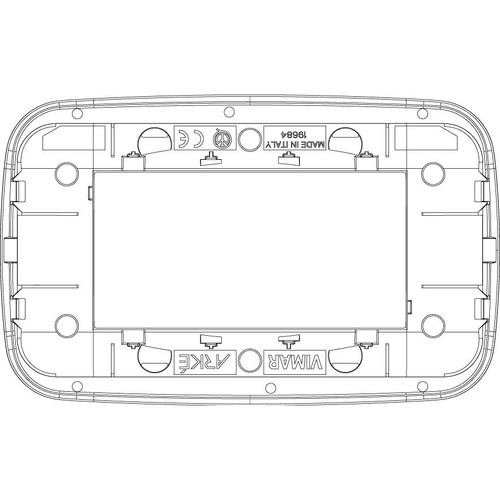 Vimar Arké Round Cover Plate, 4-Module, Solid Wood