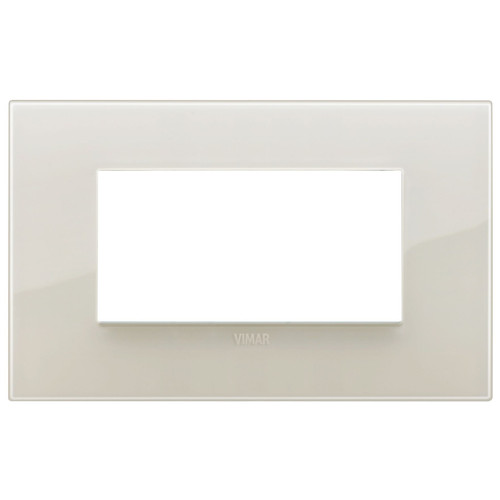 Vimar - Arké 19654 Classic Cover Plate - 4 Module, Plastic - Apollo Lighting