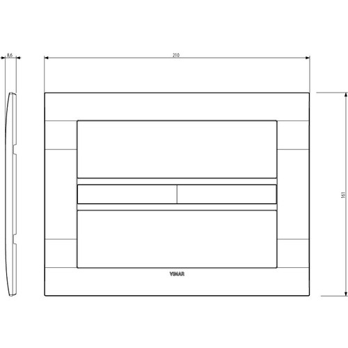 Vimar Arké Classic Cover Plate, 14 Module, Technopolymer