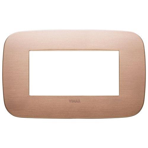 Vimar Arké 19684 Round Cover Plate, 4 Module, Metal