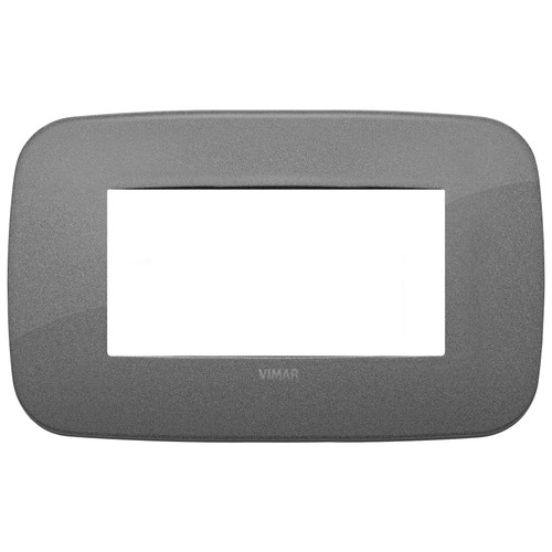 Vimar Arké 19684 Round Cover Plate, 4 Module, Metal