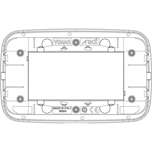 Vimar Arké 19684 Round Cover Plate, 4 Module, Metal