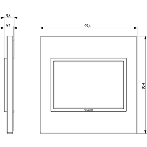 Vimar Eikon EVO British Standard 3-Module Cover Plate